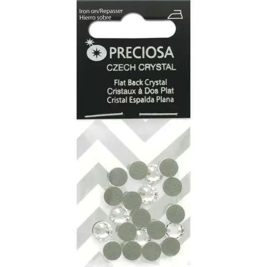 John Bead Preciosa VIVA12 Hot Fix Flatback Czech Crystals, SS30 Crystal AB {1}