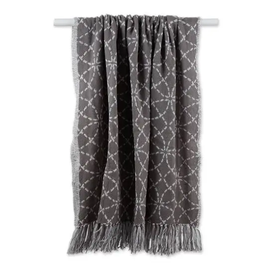 Gray Concentric Circles Throw {3}