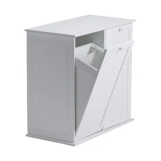 Household Essentials Tilt-out Cabinet Laundry Sorter with Shutter Front {6}