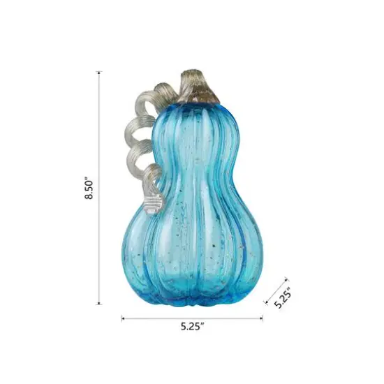Glitzhome&reg; Glass Gourd, Blue {11}