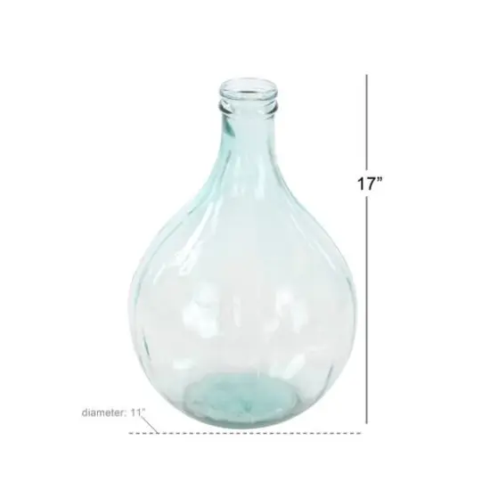 17" Clear Glass Farmhouse Vase {5}