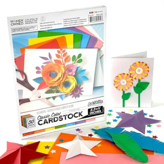 ArtSkills® 8.5" x 11" Classic Color Cardstock Paper, 50 Sheets {1}