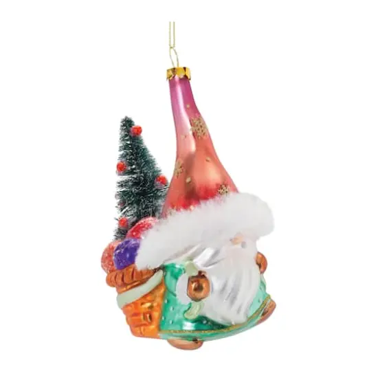 Glass Santa Gnome Ornament Set {4}