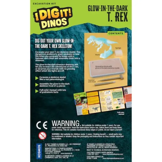 Thames & Kosmos I Dig It! Dinos Glow-in-the-Dark T. Rex Excavation Kit {3}
