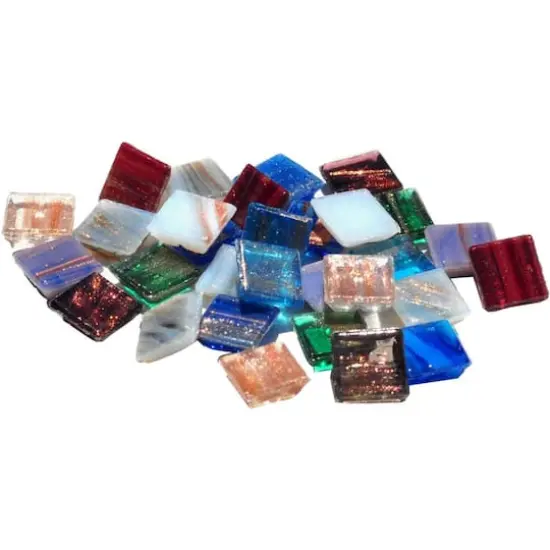 Mosaic Mercantile Assorted Metallics Mini Italian Glass Tiles, 1/2lb. {1}