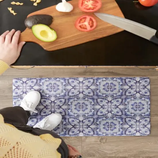 DII&reg; Blue Tile Tufted Mat {3}