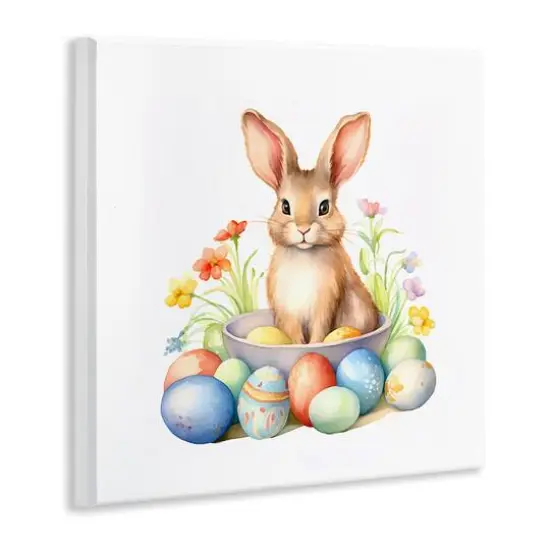 Stupell Industries Easter Bunny & Eggs Wall Plaque Art {4}