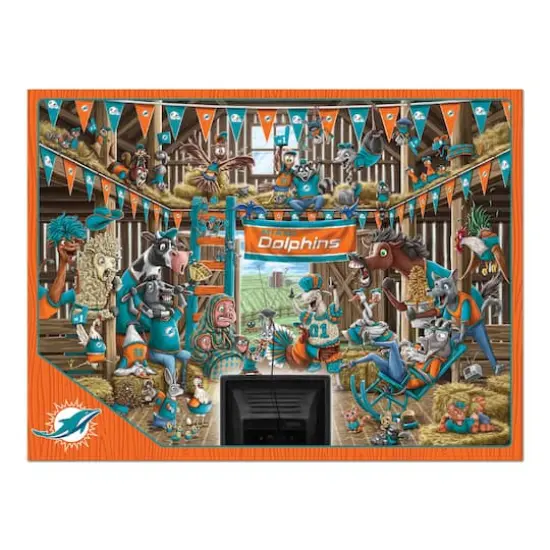 NFL Barnyard Fans 500 Piece Puzzle Miami Dolphins {5}