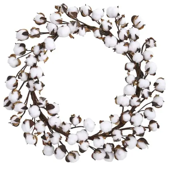 20&rdquo; Cotton Ball Wreath {1}