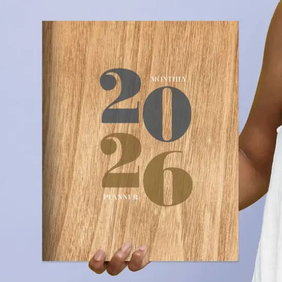 2026 Washed Oak Large Monthly Planner {7}