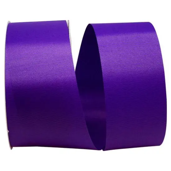 The Ribbon Roll 2.25" x 50yd. Grosgrain Allure Solid Ribbon Purple {1}