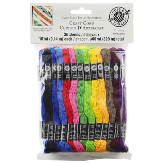 Primary Craft Cord by Loops & Threads&trade;, 36ct. {6}