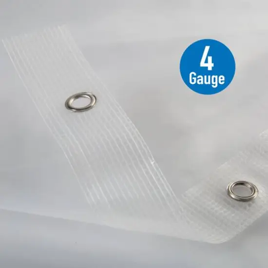 Bath Bliss Heavyweight PEVA Shower Liner with 5 Mesh Pockets {6}