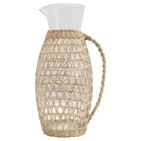 Hello Honey&reg; 9.5" Glass Pitcher with Seagrass Weave Jacket & Handle {1}