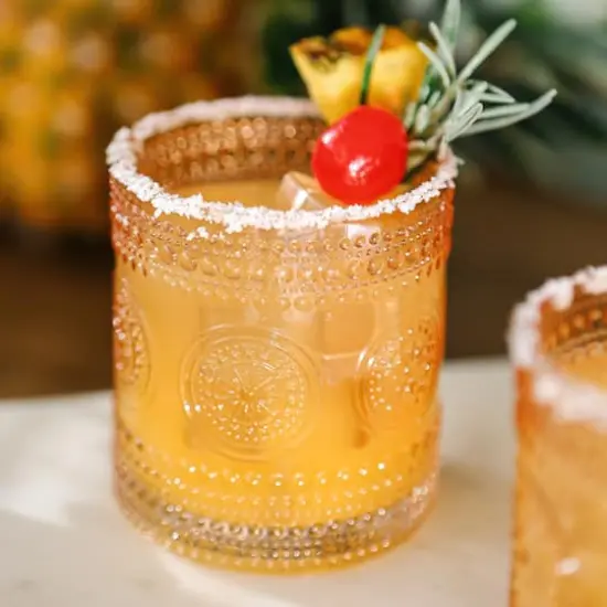 Kate Aspen&reg; 10oz. Hobnail Beaded Floral Rose Gold Drinking Glasses, 6ct. {4}