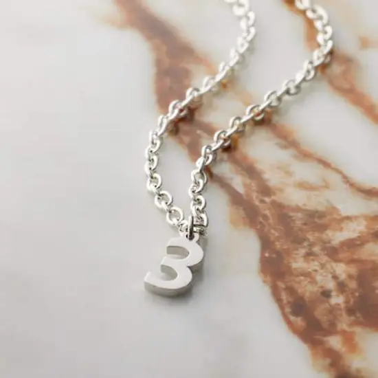 Sterling Silver Number Charm by Bead Landing&trade; 3 {3}
