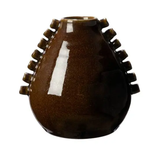 Hello Honey&reg; 7" Brown Terra Cotta Vase with Hobnails {10}