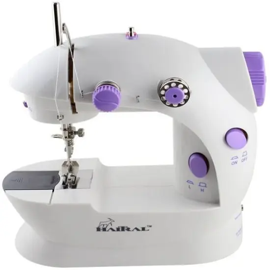 Haitral&trade; Lavender Flex-Speed Double-Thread Cordless Easy Sewing Machine with Pedal {1}