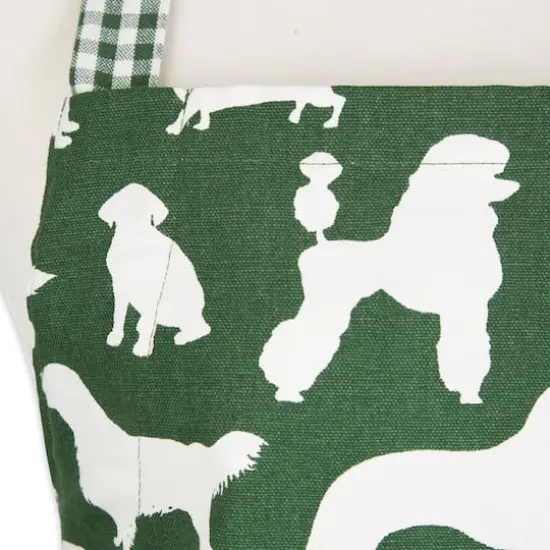 DII&reg; Dog Print Chef Apron Hunter Green {5}