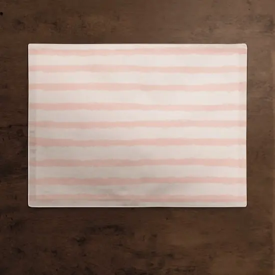 Stripes Cotton Twill Placemat Cream/Pink {3}