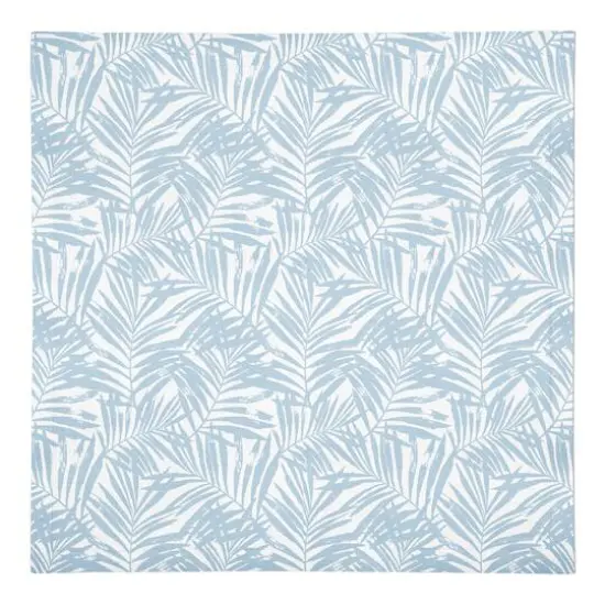 Blue Palm Leaf Pattern Cotton Twill Napkin {1}