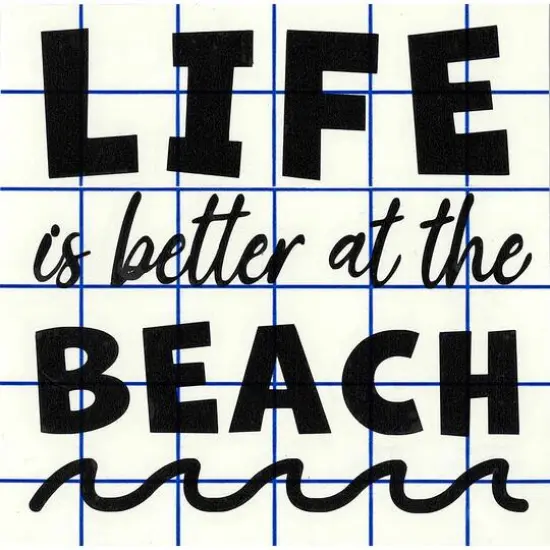 Leisure Arts&reg; Vinyl Matte Black At the Beach Decal {1}
