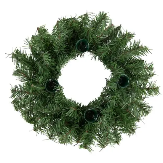 12" Pine Artificial Christmas Advent Candle Holder Wreath {7}