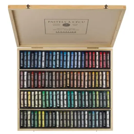 Sennelier Extra-Soft Landscape 100 Color Pastel Full Stick Wooden Box Set {4}