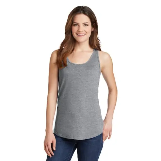 Port & Company&reg; Ladies Core Cotton Tank Top Athletic Heather {4}