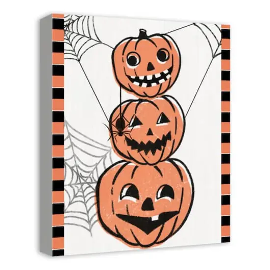 Jackolantern Stack 16" x 20" Canvas Wall Art {3}