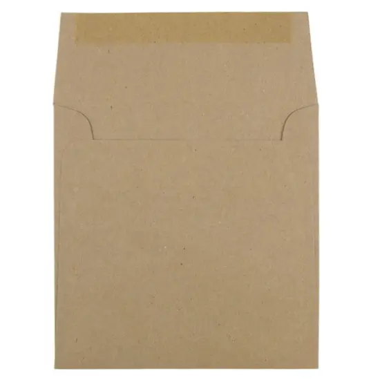 JAM Paper 5.5" x 5.5" Square Premium Invitation Envelopes, 25ct. Brown Kraft Paper Bag {4}