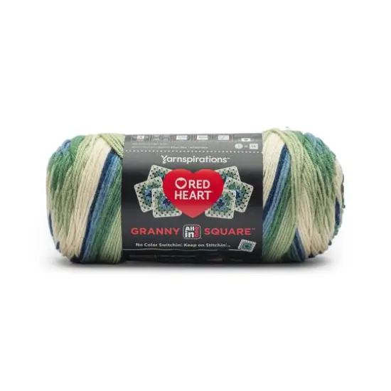 Red Heart&reg; All in One&trade; Granny Square&trade; Yarn Black - Carnation Code {2}