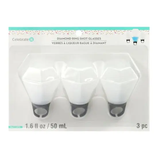 Diamond Ring Shot Glasses, 3ct. by Celebrate It&trade; {4}