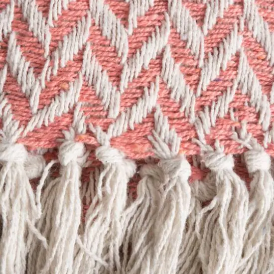 DII&reg; Blush Pink Zig-Zag Throw {3}
