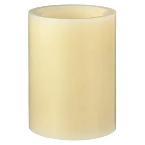 3" x 4" Cream LED Wax Pillar Candle by Ashland&reg; {1}