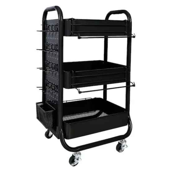 Gramercy Rolling Cart by Simply Tidy&trade; Black {1}