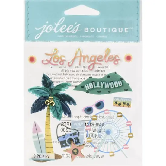 Jolee's Boutique Themed Embellishments 9/Pkg-LA Travel {1}