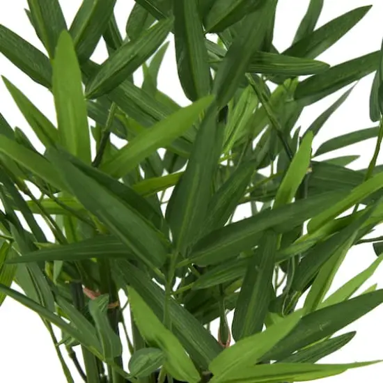 13" Green Faux Foliage Artificial Plant with Black Pot {6}