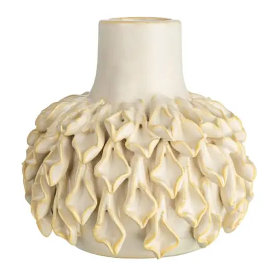 Hello Honey&reg; Bloomingville 5" Ivory Handmade Stoneware Formed Vase {5}