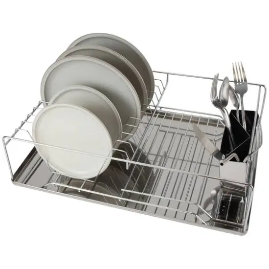 Kitchen Details Twisted Chrome 3-Piece Dish Rack {4}