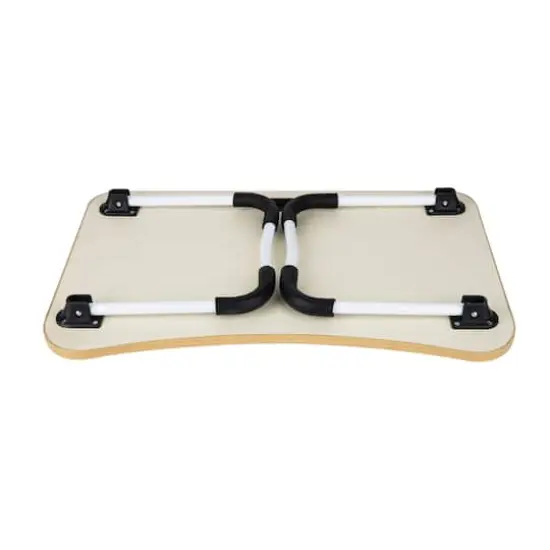 Mind Reader Freestanding Portable Foldable Lap Desk with Fold-Up Legs Beige {7}