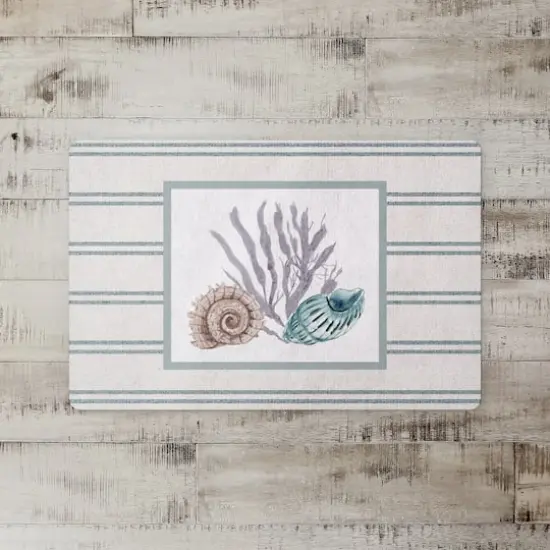 Snail and Banded Tulip Shell 18" x 27" Floor Mat {3}