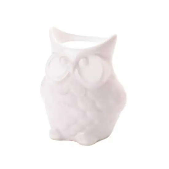 4" Porcelain Friendly Owl Candle Oil Warmer {1}