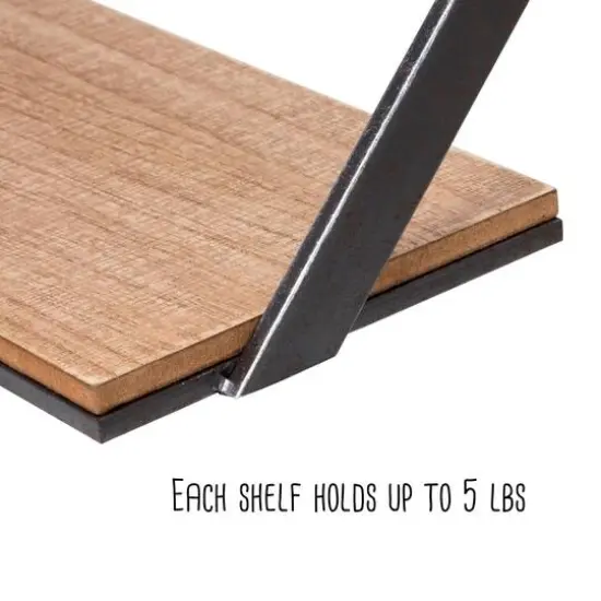 Honey Can Do Floating Decorative Metal & Wood Wall Shelves, 3ct. {15}