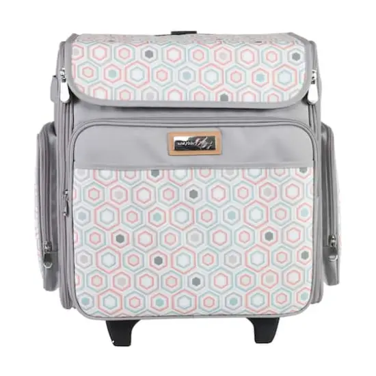 Everything Mary Gray Hexagon Rolling Scrapbook Storage Tote {8}