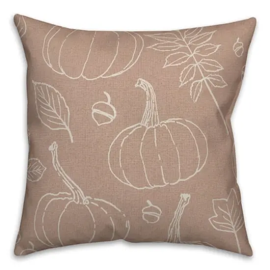 Dusty Rose Fall Pattern Throw Pillow {3}