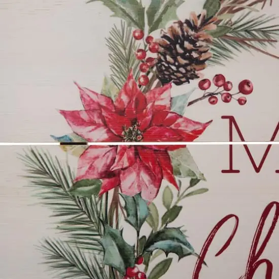 Glitzhome&reg; Wooden Merry Christmas Wall D&eacute;cor Accent {7}