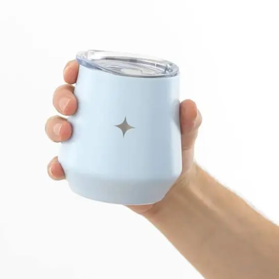 JoyJolt&reg; 12oz. Vacuum Insulated Stemless Wine Tumbler with Lid Blue {8}