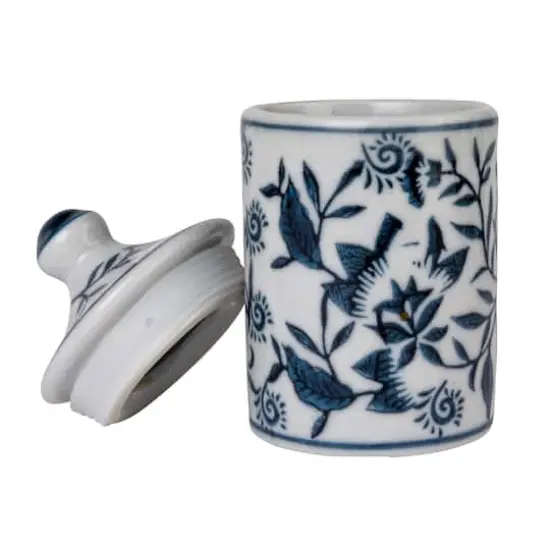 Hello Honey&reg; 4.5" Blue Blossom Enchantment Stoneware Jar Set {8}