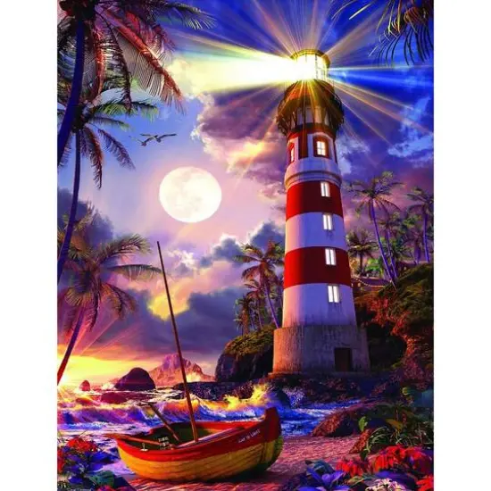 Sparkly Selections Lighthouse Diamond Painting Kit, Square Diamonds {1}